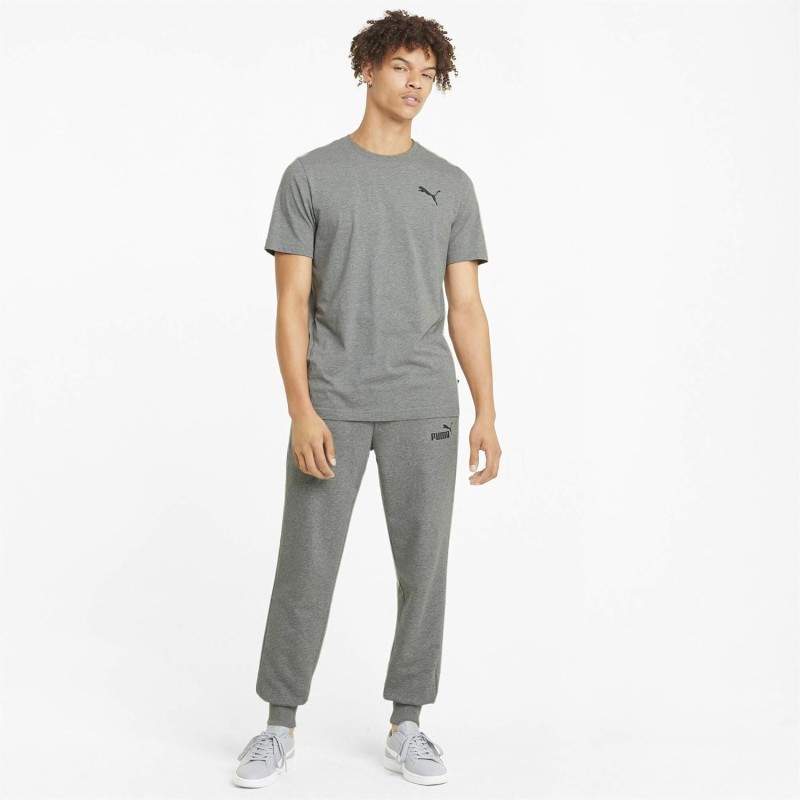 PUMA Essentials+ -Pantaloni con Logo in Pile Uomo - M Medium Gray Heather PUMA Essentials+ -Pantaloni con Logo in Pile Uomo - M Medium Gray Heather