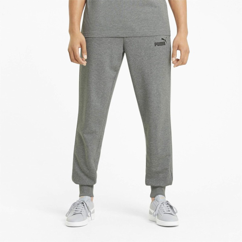 PUMA Essentials+ -Pantaloni con Logo in Pile Uomo - M Medium Gray Heather PUMA Essentials+ -Pantaloni con Logo in Pile Uomo - M Medium Gray Heather