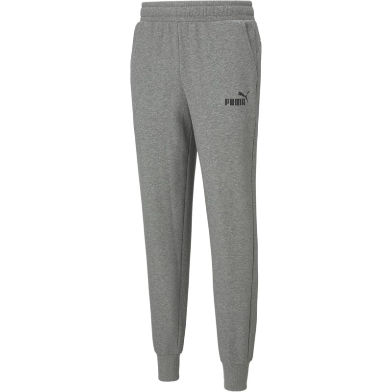 PUMA Essentials+ -Pantaloni con Logo in Pile Uomo - M Medium Gray Heather PUMA Essentials+ -Pantaloni con Logo in Pile Uomo - M Medium Gray Heather
