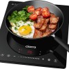 CIARRA CBTIH1 Piano Cottura a Induzione 2000W 8 Livelli Controllo Touch Sicurezza Multiplo Timer Spegnimento Automatico Blocco Bambini Vetro Ceramico Nero - 1 Burner