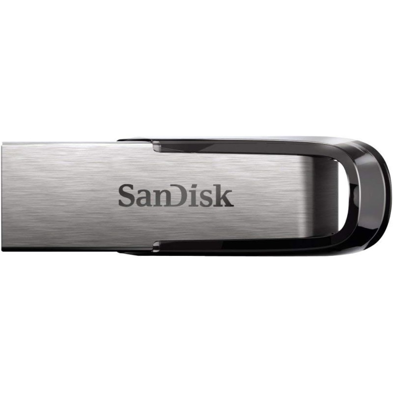 Sandisk Ultra Flair 64 GB, Chiavetta USB 3.0, Velocità di Lettura fino a 150 MB/s, Nero & Amazon Basics Adattatore da USB Type-C a femmina USB 3.1 Gen 1, colore bianco - 64 GB Nero