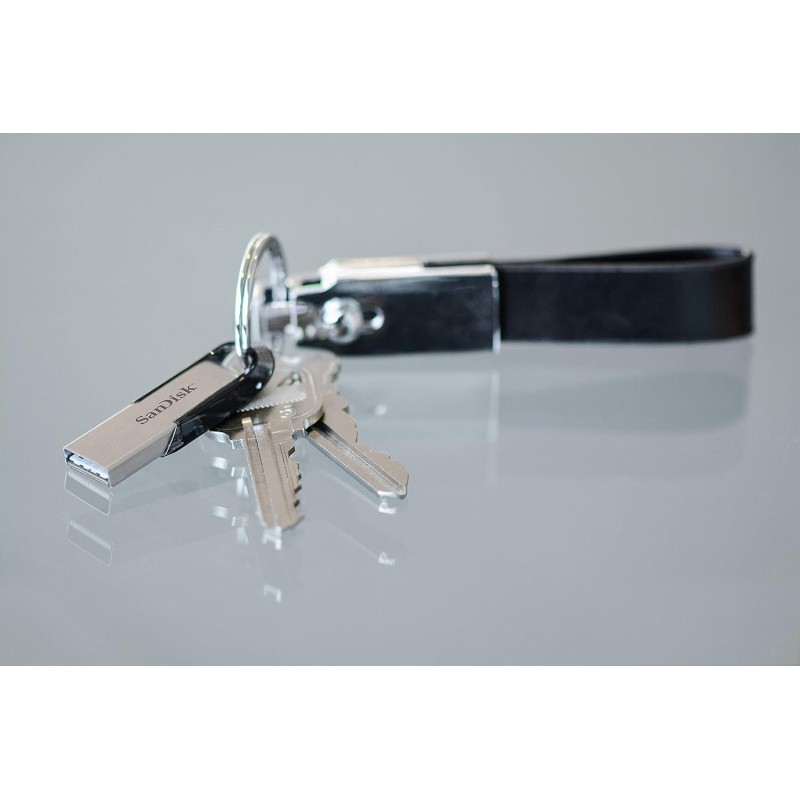 Sandisk Ultra Flair 64 GB, Chiavetta USB 3.0, Velocità di Lettura fino a 150 MB/s, Nero & Amazon Basics Adattatore da USB Type-C a femmina USB 3.1 Gen 1, colore bianco - 64 GB Nero