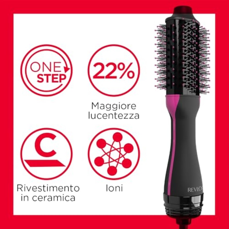 REVLON One-Step Asciugacapelli Volumizzante per capelli da medi a corti One-Step, Tecnologia Ionica e Ceramica RVDR5282UKE, Capelli Corti, kurze Haare REVLON One-Step Asciugacapelli Volumizzante per capelli da medi a corti One-Step, Tecnologia Ionica e Ceramica RVDR5282UKE, Capelli Corti, kurze Haare