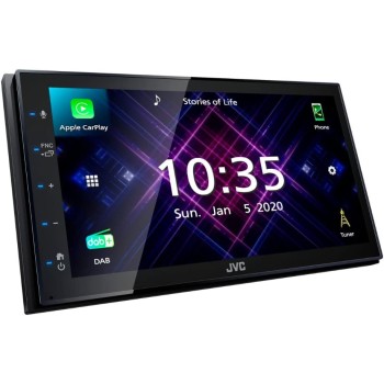 JVC Sintomonitor Bluetooth KW-M565DBT con Touchscreen 6.8", Android Auto Wireless e Carplay Wireless, Bluetooth Automatic Pairing per Android, USB/AUX, Lettore CD, USB Mirroring, Facile Installazione