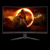 AOC Gaming C32G2ZE - Monitor curvo FHD da 32", 240 Hz, 1 ms, FreeSync Premium (1920 x 1080, HDMI, DisplayPort), colore: Nero/Rosso - 32" FHD Curvo