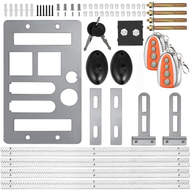 VEVOR 4M Cancello Scorrevole, Apricancello per Garage Elettrico, Porte Scorrevoli per Operatore, Facile da installare per Telecomando Porte da Garage (600KG)