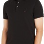 Tommy Hilfiger Uomo Maglietta Polo Maniche Corte 1985 Slim Fit - M Nero (Black)