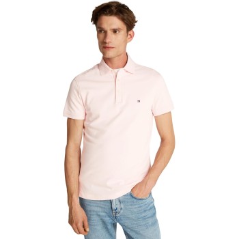 Tommy Hilfiger Uomo Maglietta Polo Maniche Corte 1985 Slim Fit - XS Rosa (Light Pink)