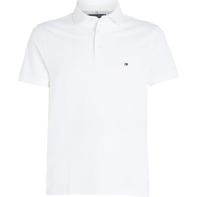 Tommy Hilfiger Uomo Maglietta Polo Maniche Corte 1985 Slim Fit - L Bianco (White) Tommy Hilfiger Uomo Maglietta Polo Maniche Corte 1985 Slim Fit - L Bianco (White)