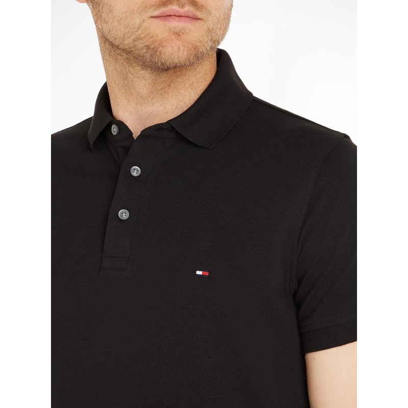 Tommy Hilfiger Uomo Maglietta Polo Maniche Corte 1985 Slim Fit - XXL Nero (Black) Tommy Hilfiger Uomo Maglietta Polo Maniche Corte 1985 Slim Fit - XXL Nero (Black)