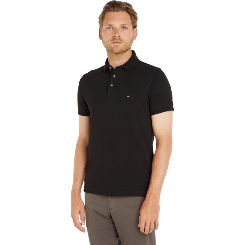 Tommy Hilfiger Uomo Maglietta Polo Maniche Corte 1985 Slim Fit - XXL Nero (Black) Tommy Hilfiger Uomo Maglietta Polo Maniche Corte 1985 Slim Fit - XXL Nero (Black)