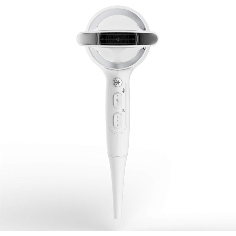 Rowenta CV5930 Powerline Asciugacapelli con Booster Ionico, Phon per Capelli 2100W, Tecnologia Effiwatts, Thermo Control, 1 Diffusore e 1 Concentratore, 6 Combinazioni di Velocità/Temperatura - Bianco/Argento