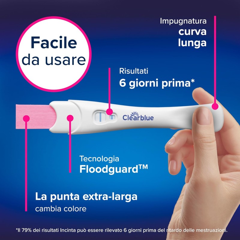 Clearblue Test di Gravidanza Rilevazione Precoce MAXI FORMATO, Risultati con 6 giorni di anticipo, 3 Test