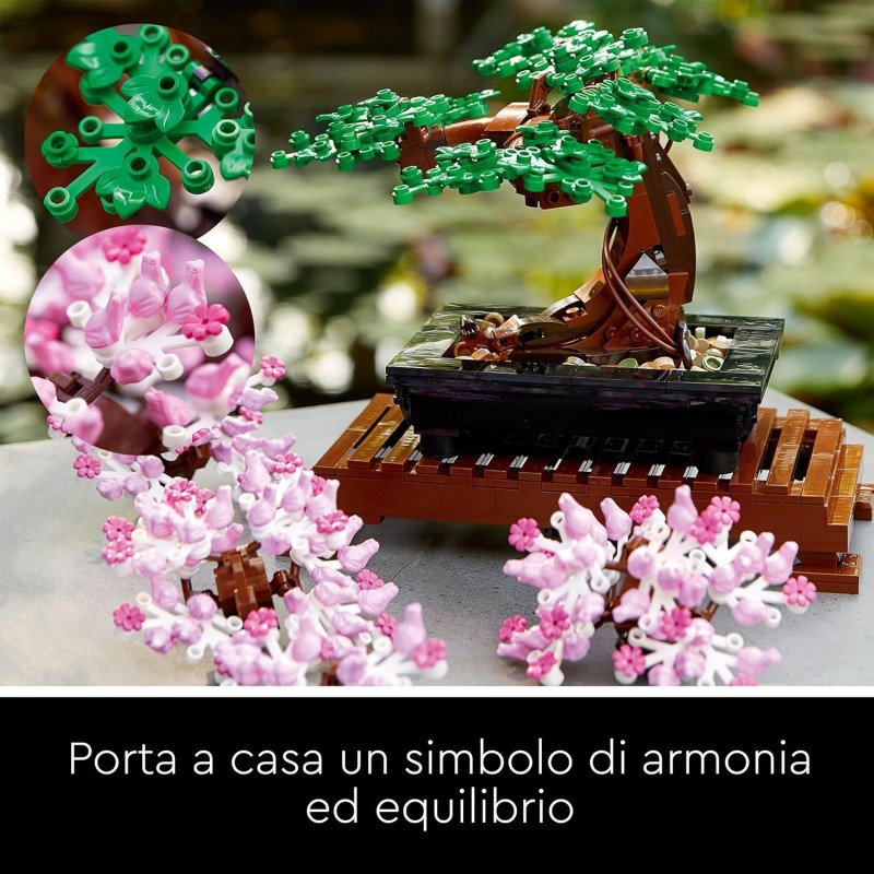 LEGO Botanicals Albero Bonsai - Kit di Piante Artificiali, Modellino da Costruire di Alberello con Vaso, Decorazione per la Casa, Idee Regalo per Adulti, Donna o Uomo - 10281 LEGO Botanicals Albero Bonsai - Kit di Piante Artificiali, Modellino da Costruire di Alberello con Vaso, Decorazione per la Casa, Idee Regalo per Adulti, Donna o Uomo - 10281