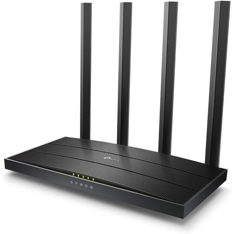 TP-Link Archer C6 Gigabit Router Wi-Fi, Dual Band AC1200Mbps Wireless, 5 Porte Gigabit, ‎‎MU-MIMO, Parental Control, Beamforming, Configurazione Semplice, Supporto IPTV, IPv6, WPS, non supporta xDSL