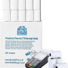 Double Dragon, Rotolo di ricevuta termica premium da 57 x 40 mm per macchina per carte di credito PDQ, POS, EPOS, registratore di cassa [Confezione da 20] - Confezione da 20