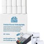 Double Dragon, Rotolo di ricevuta termica premium da 57 x 40 mm per macchina per carte di credito PDQ, POS, EPOS, registratore di cassa [Confezione da 20] - Confezione da 20