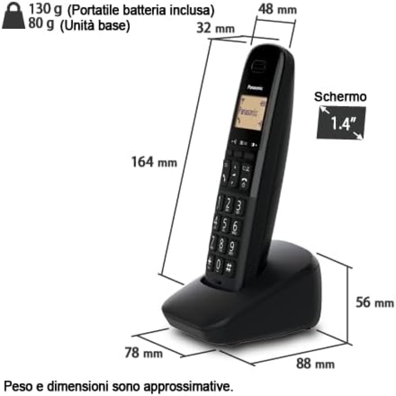 PANASONIC Cordless KX-TGB610JTB Nero PANASONIC Cordless KX-TGB610JTB Nero