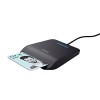 Trust Primo Lettore di Smart Card, DNI, Conforme con FIPS 201, FIPS TAA e ISO 7816 Classe A, B, C, Cavo di 100 cm, USB Plug & Play, Nero