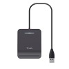 Trust Primo Lettore di Smart Card, DNI, Conforme con FIPS 201, FIPS TAA e ISO 7816 Classe A, B, C, Cavo di 100 cm, USB Plug & Play, Nero