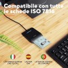 Trust Primo Lettore di Smart Card, DNI, Conforme con FIPS 201, FIPS TAA e ISO 7816 Classe A, B, C, Cavo di 100 cm, USB Plug & Play, Nero