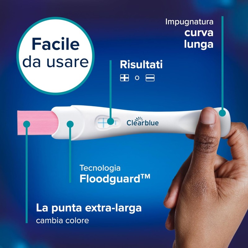 Test di Gravidanza Clearblue Rilevazione Rapida Maxiformato, Risultato Rapido, anche in 1 minuto*, 3 Test