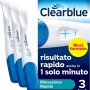 Test di Gravidanza Clearblue Rilevazione Rapida Maxiformato, Risultato Rapido, anche in 1 minuto*, 3 Test