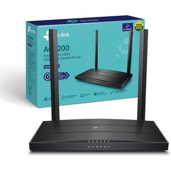 TP-Link Archer VR400 Modem Router Wi-Fi Dual-Band AC1200Mbps, VDSL2 Profilo 17a, VDSL/FTTC/FTTS/ADSL, 4 Porte Gigabit, 1 USB, RJ11, Tecnologia OneMesh, MU-MIMO, Beamforming, QoS, Non adatto per VoIP TP-Link Archer VR400 Modem Router Wi-Fi Dual-Band AC1200Mbps, VDSL2 Profilo 17a, VDSL/FTTC/FTTS/ADSL, 4 Porte Gigabit, 1 USB, RJ11, Tecnologia OneMesh, MU-MIMO, Beamforming, QoS, Non adatto per VoIP