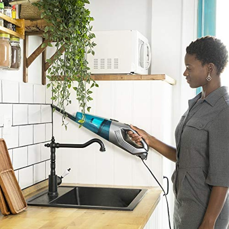 Cecotec Aspirapolvore Scopa Elettrica con Filo Conga Popstar 1500 Animal Duo, Potenza 600W, 2in1, 17 Kpa, Tecnologia Ciclonica, Senza Sacchetto, Cavo da 6m, Serbatoio da 800ml, Accessorio per Animali