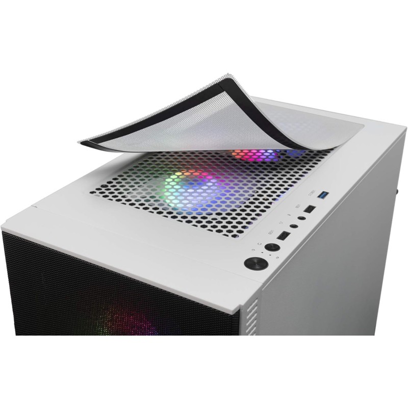 Mars Gaming MCZ, Premium Compact PC Custodia per PC, MicroATX, Panel + Front Mesh, Bianco Mars Gaming MCZ, Premium Compact PC Custodia per PC, MicroATX, Panel + Front Mesh, Bianco