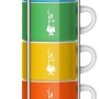 Bialetti Sei Tazzine Impilabili, Multicolore, Porcellana, Multicolore, ‎9 x 9 x 28.5 cm, 450 grammi