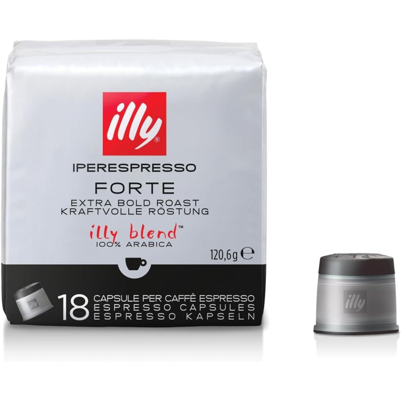 illy Capsule Caffè Iperespresso Tostato Forte, 6 Confezioni da 18 Capsule, Totale 108 Capsule