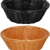 alpina Set di cestini per il Pane - 2 Pezzi - Cestini in Vimini - Marrone e Nero