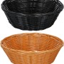 alpina Set di cestini per il Pane - 2 Pezzi - Cestini in Vimini - Marrone e Nero