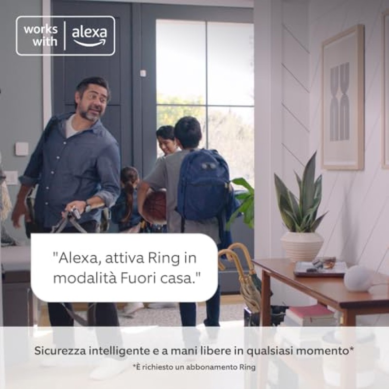 Kit Ring Alarm - S | Sistema di allarme per la sicurezza della tua casa con monitoraggio assistito opzionale - Senza vincoli di lunga durata - Compatibile con Alexa