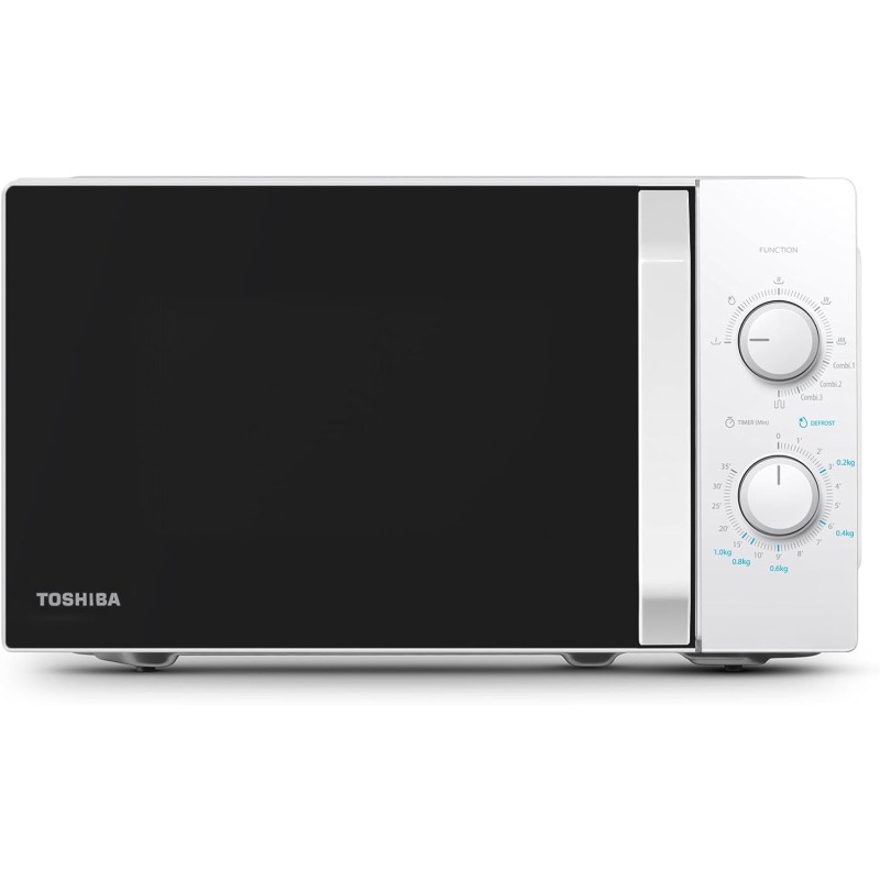 Toshiba MW2-MG20P(WH) 3-in-1 Forno Microonde Grill Combinato, 20 L, 5 Livelli di Potenza Regolabili, Timer, 800 W, Grill 1000 W, Bianco - Bianco Toshiba MW2-MG20P(WH) 3-in-1 Forno Microonde Grill Combinato, 20 L, 5 Livelli di Potenza Regolabili, Timer, 800 W, Grill 1000 W, Bianco - Bianco
