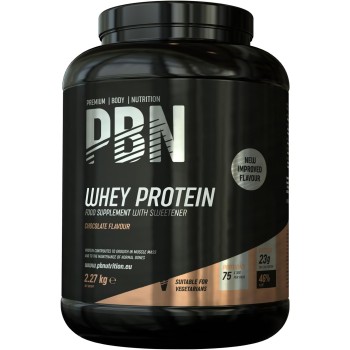 Premium Body Nutrition Siero di Latte in Polvere, 2.27 kg (Pacco da 1), Sapore di Cioccolato, Gusto Ottimizzato - 2.27kg