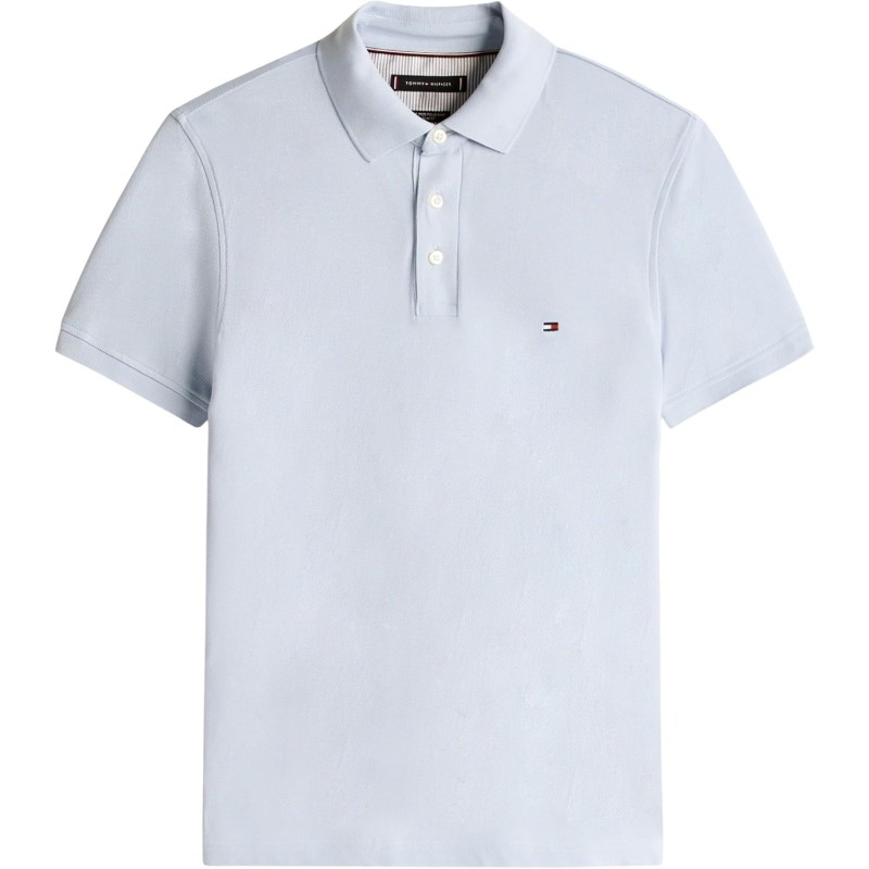 Tommy Hilfiger Uomo Maglietta Polo Maniche Corte 1985 Slim Fit - L Blu (Breezy Blue) Tommy Hilfiger Uomo Maglietta Polo Maniche Corte 1985 Slim Fit - L Blu (Breezy Blue)
