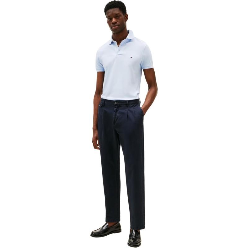 Tommy Hilfiger Uomo Maglietta Polo Maniche Corte 1985 Slim Fit - 3XL Blu (Breezy Blue) Tommy Hilfiger Uomo Maglietta Polo Maniche Corte 1985 Slim Fit - 3XL Blu (Breezy Blue)