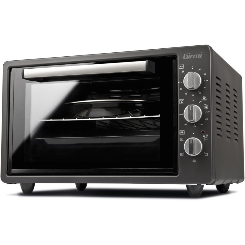 Girmi FE37 Grancotto Forno Elettrico Ventilato, 1500 W, 300°C, 37 Litri, Griglia Inox, Timer 90 minuti, Termostato regolabile, Funzione di cottura, Base, Grill, Combinata, Accessori inclusi - 37 Litri