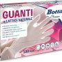 Bottari Guanti in Lattice Monouso con Talco, Confezione da 100 Pezzi, Taglia M, Resistenti e Comodi
