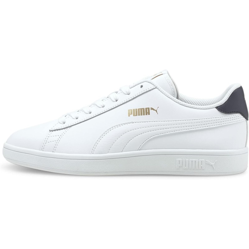 PUMA Puma Smash V2 L, Scarpe da Ginnastica, Unisex - Adulto - 46 EU Bianco Puma White Puma White Peacoat Puma Team Gold PUMA Puma Smash V2 L, Scarpe da Ginnastica, Unisex - Adulto - 46 EU Bianco Puma White Puma White Peacoat Puma Team Gold