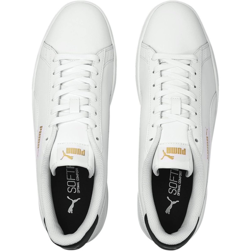 PUMA Puma Smash V2 L, Scarpe da Ginnastica, Unisex - Adulto - 47 EU Bianco Puma White Puma White Peacoat Puma Team Gold PUMA Puma Smash V2 L, Scarpe da Ginnastica, Unisex - Adulto - 47 EU Bianco Puma White Puma White Peacoat Puma Team Gold