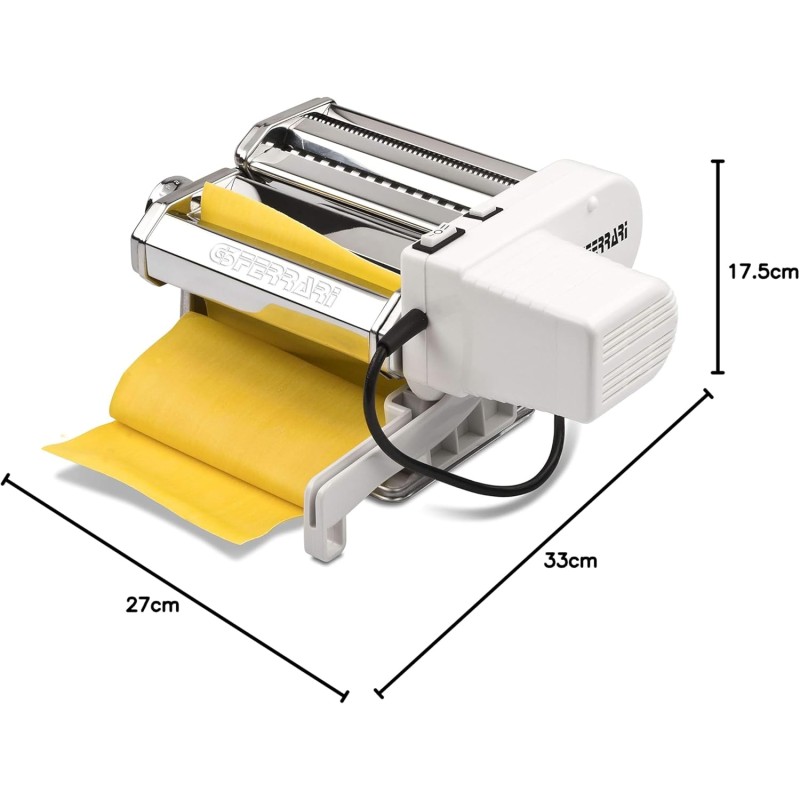 G3 Ferrari G20121 Macchina Della Pasta Sfoglia Mia, Rulli 15 cm, 9 livelli di spessore, 5 formati di pasta, Corpo Inox, Accessori inclusi, Bianco G3 Ferrari G20121 Macchina Della Pasta Sfoglia Mia, Rulli 15 cm, 9 livelli di spessore, 5 formati di pasta, Corpo Inox, Accessori inclusi, Bianco