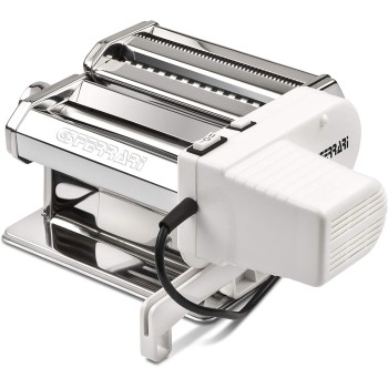 G3 Ferrari G20121 Macchina Della Pasta Sfoglia Mia, Rulli 15 cm, 9 livelli di spessore, 5 formati di pasta, Corpo Inox, Accessori inclusi, Bianco