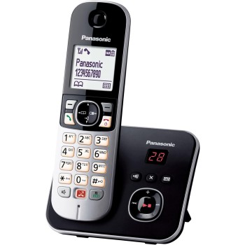 Panasonic KX-TG6861JTB Telefono Cordless Digitale con Segreteria Telefonica Digitale, Unità Base e Ricevitore Singolo, ID Chiamante, Blocco Chiamate, Blocco Chiamate Automatiche, Display LCD, Nero - Singolo Nero Panasonic KX-TG6861JTB Telefono Cordless Digitale con Segreteria Telefonica Digitale, Unità Base e Ricevitore Singolo, ID Chiamante, Blocco Chiamate, Blocco Chiamate Automatiche, Display LCD, Nero - Singolo Nero