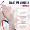 Bottari Guanti Monouso in TPE Senza Polvere, 100 Pezzi, Resistenti per Pulizia, Alimenti, Giardinaggio, Bricolage e Casa - Taglia unica Bottari Guanti Monouso in TPE Senza Polvere, 100 Pezzi, Resistenti per Pulizia, Alimenti, Giardinaggio, Bricolage e Casa - Taglia unica