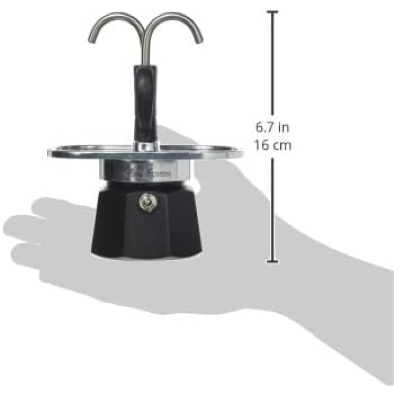 Bialetti Mini Express, Alluminio, Tazzine non incluse, 95 ml