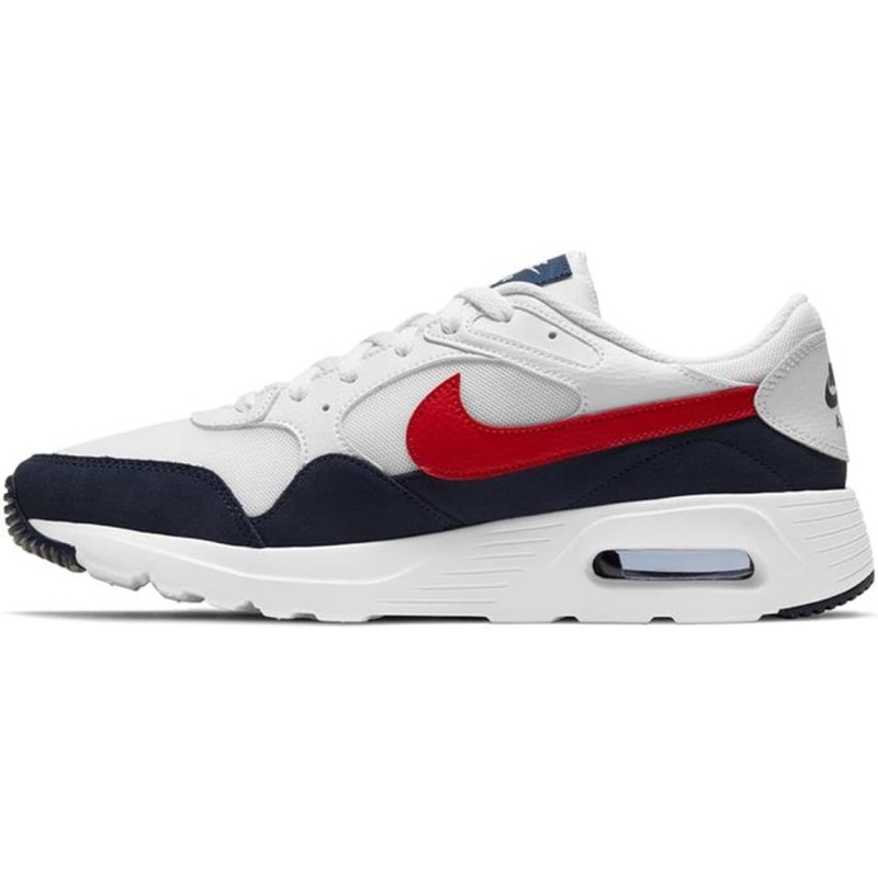 NIKE Air Max Sc Leather, Sneaker Uomo - 39 EU White University Red Obsidian NIKE Air Max Sc Leather, Sneaker Uomo - 39 EU White University Red Obsidian