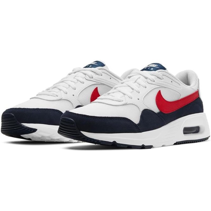 NIKE Air Max Sc Leather, Sneaker Uomo - 39 EU White University Red Obsidian NIKE Air Max Sc Leather, Sneaker Uomo - 39 EU White University Red Obsidian